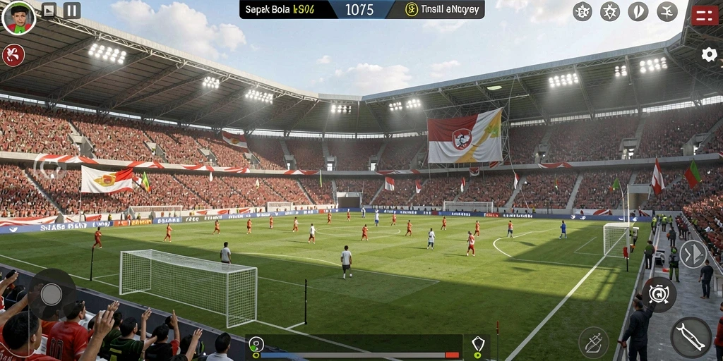 Screen capture saat laga seru di arena.