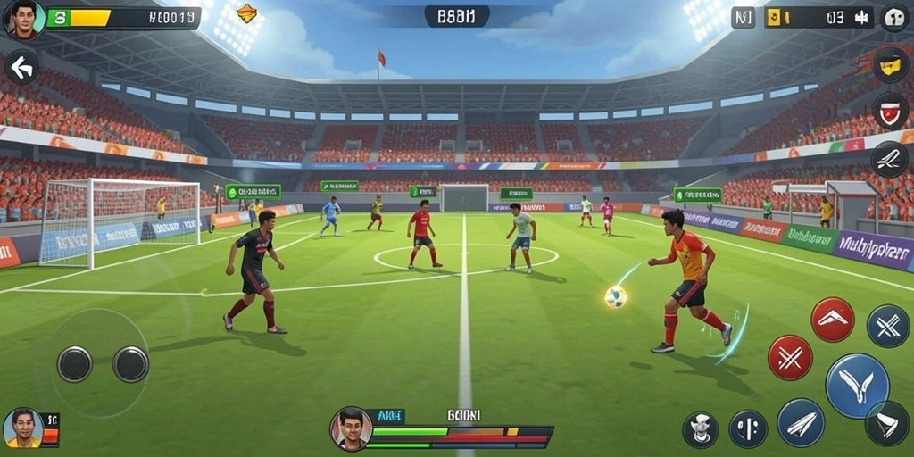 Gambaran situasi permainan yang mengasyikan dengan fitur bonus.